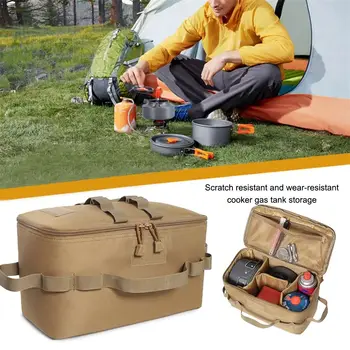 Чанта за съхранение на открито, на къмпинг, по-голям капацитет, чанта за инструменти за нокти, газова бутилка, газ, кутия, чанта за съхранение на съдове за пикник чанта за инструменти