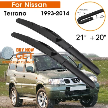 Четка за чистачки за кола за Nissan Terrano 1993-2014, гума силикон чистачките за предното стъкло, 21 